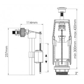 Фото 1 Комплект сливной арматуры с функцией START-STOP и клапаном боковой подачи воды NOVA (4366) Фото 1 Комплект сливной арматуры с функцией START-STOP и клапаном боковой подачи воды NOVA (4366)