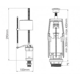 Фото 1 Комплект сливной арматуры с функцией START-STOP и клапаном нижней подачи воды NOVA (4363) Фото 1 Комплект сливной арматуры с функцией START-STOP и клапаном нижней подачи воды NOVA (4363)