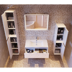 Фото 4 Тумба Botticelli Torino Tr-100 белый с умывальником Marlen-100 Фото 4 Тумба Botticelli Torino Tr-100 белый с умывальником Marlen-100