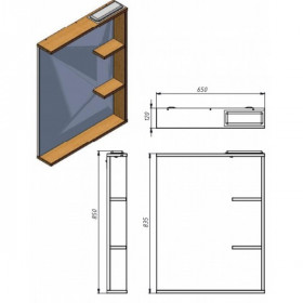 Фото 3 Зеркало Brooklyn BrM-65 черный