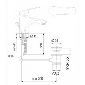 Фото 1 452-825-00 RODON Смеситель для умывальника