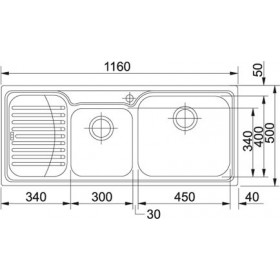 Фото 1 Кухонная мойка Franke Galassia GAX 621 Полированная (101.0017.504)