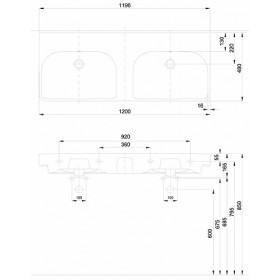 Фото 1 Kolo Traffic Мебельный умывальник двойной 120 cm, (L91521900)