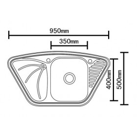 Фото 1 Кухонная мойка Galati Meduză Nova Satin