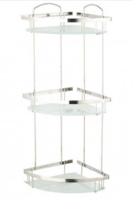 Фото Полка для ванной Atak угловая нержавеющая со стеклом (2330450)