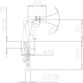 Фото 1 337-015-00 CERAMIC Смеситель двухвентильный для биде