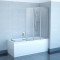 Фото Штора на ванну Ravak VS3 - 100. Каркас - сатин. Витраж - стекло (Transparent)