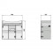 Фото 4 Шкафчик Base для раковины Carina 70, белый Nautilus (BASE-70)