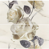 Фото Декор Carrara  Цветы 58,3x59,3 Бьянко