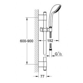 Фото 1 Душевая стойка Grohe Relexa Trio 90cm (28831000)
