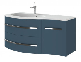 Фото Тумба Botticelli Vanessa Vndr правая индиго синий с умывальником Levanto-110 R