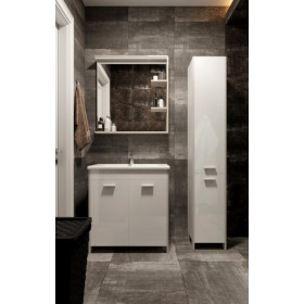 Фото 3 Тумба Ювента  Brooklyn-65 с умывальником Soft-65 белый