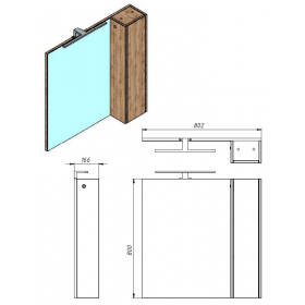 Фото 1 Зеркало Bronx BrxMC-80 белый