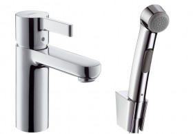 Фото Смеситель для умывальника Hansgrohe Metris S с биде приставкой (31160000)