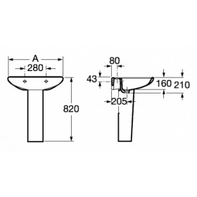 Фото 1 Постамент Roca Meridian-N (337240000)