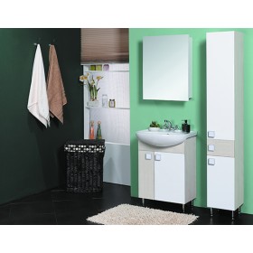 Фото 1 Тумба Мойдодыр ДОМИНО Беж 70 с умывальником Руно 70