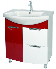 Фото Тумба Аква Родос Премиум Red с умывальником Evita 75