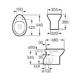 Фото 1 Унитаз Roca Victoria ВВ (342394000)