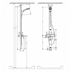 Фото 1 Душевая панель Hansgrohe Croma 100 (27105000)