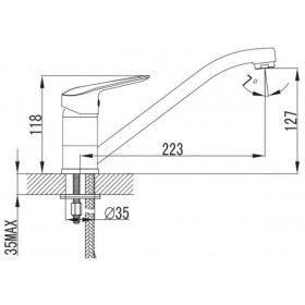 Фото 1 Смеситель для кух.мойки Volle NEMO (15144200)
