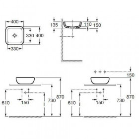 Фото 1 Умывальник на столешницу Roca Urban Berlin 40 (32765U00U)