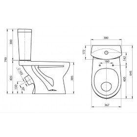 Фото 1 Унитаз-компакт Santeri УЛЬТРА с сиденьем