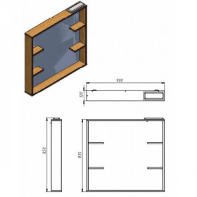 Фото 1 Зеркало Brooklyn BrM-90 черный