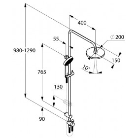 Фото 1 Душевая система KLUDI DUAL SHOWER SYSTEM 6609105-00