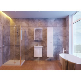 Фото 3 Тумба подвесная Ювента Livorno Lvr-55 структурный белый с умывальником Luxury-55