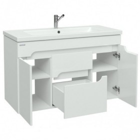 Фото 3 Шкафчик Base для раковины Como 100, белый Nautilus (BASE-100)