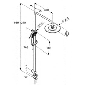 Фото 1 Душевая система KLUDI FRESHLINE DUAL SHOWER SYSTEM
