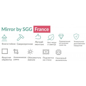 Фото 1 Зеркало Liberta VISTA 1000х800 с LED-подсветкой