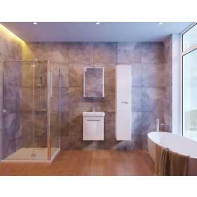 Фото 3 Тумба подвесная Ювента Livorno Lvr-55 структурный камень с умывальником Luxury-55