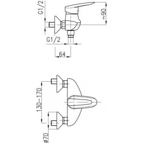 Фото 1 4506-010-00 SALIT Смеситель для душа
