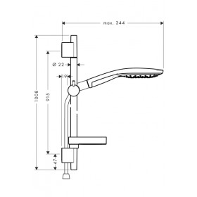 Фото 1 Душевая стойка Hansgrohe Raindance Select 150 0,90m (27803000)
