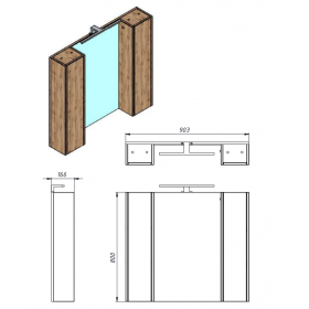 Фото 1 Зеркало Bronx BrxMC-90 белый