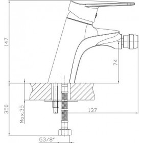 Фото 1 4017-015-00 TOPAZ Смеситель для биде