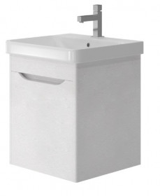 Фото Тумба подвесная Ювента Livorno Lvr-55 структурный белый с умывальником Luxury-55