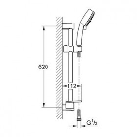 Фото 2 Душевая стойка Grohe Tempesta NEW Cosmo Trio 60cm (27929001)