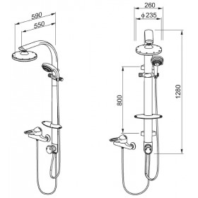 Фото 1 310-39017 Душевая система Aquaform STORM